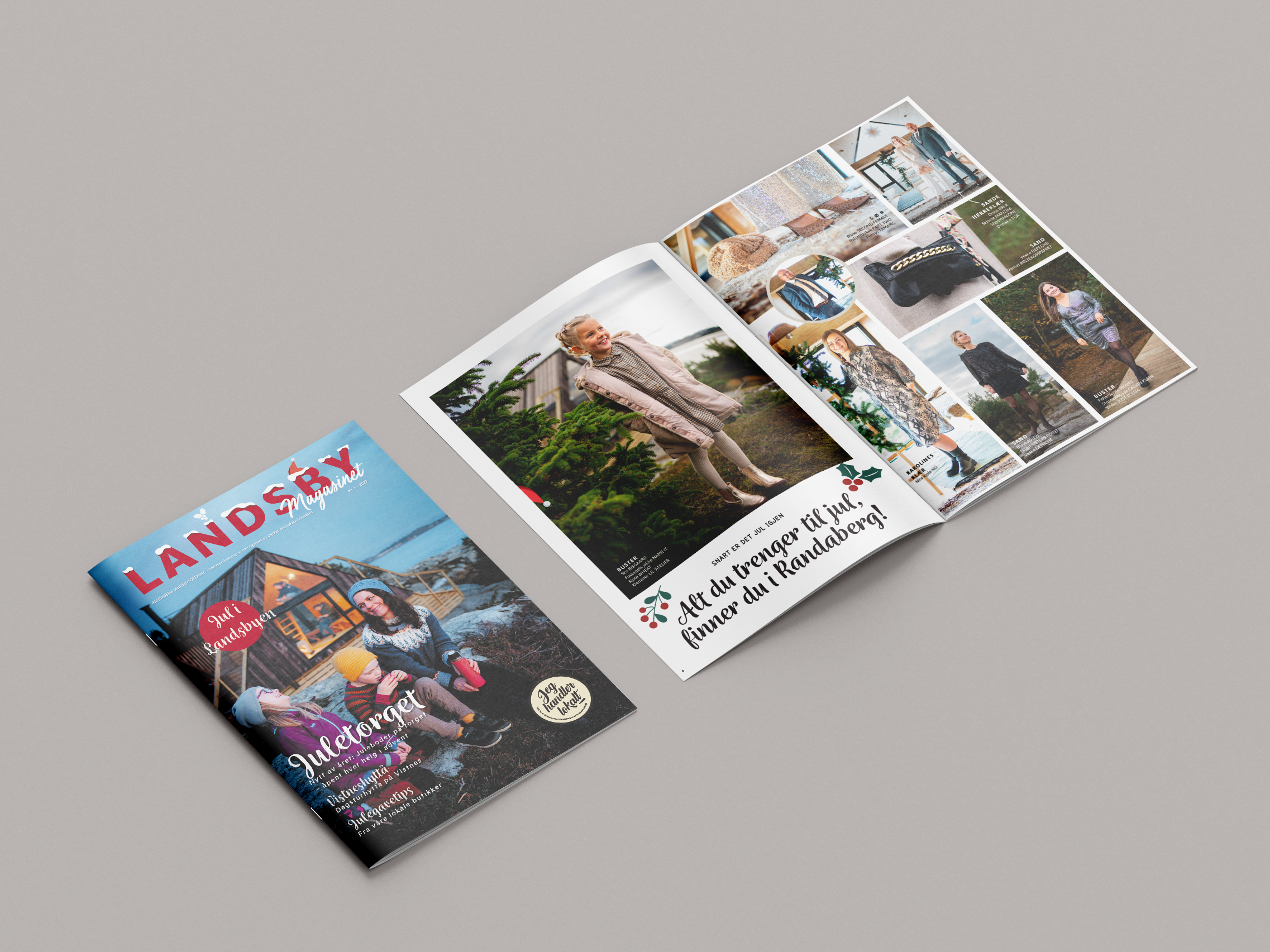 Landsbymagasinet cover og oppslag julen 2022